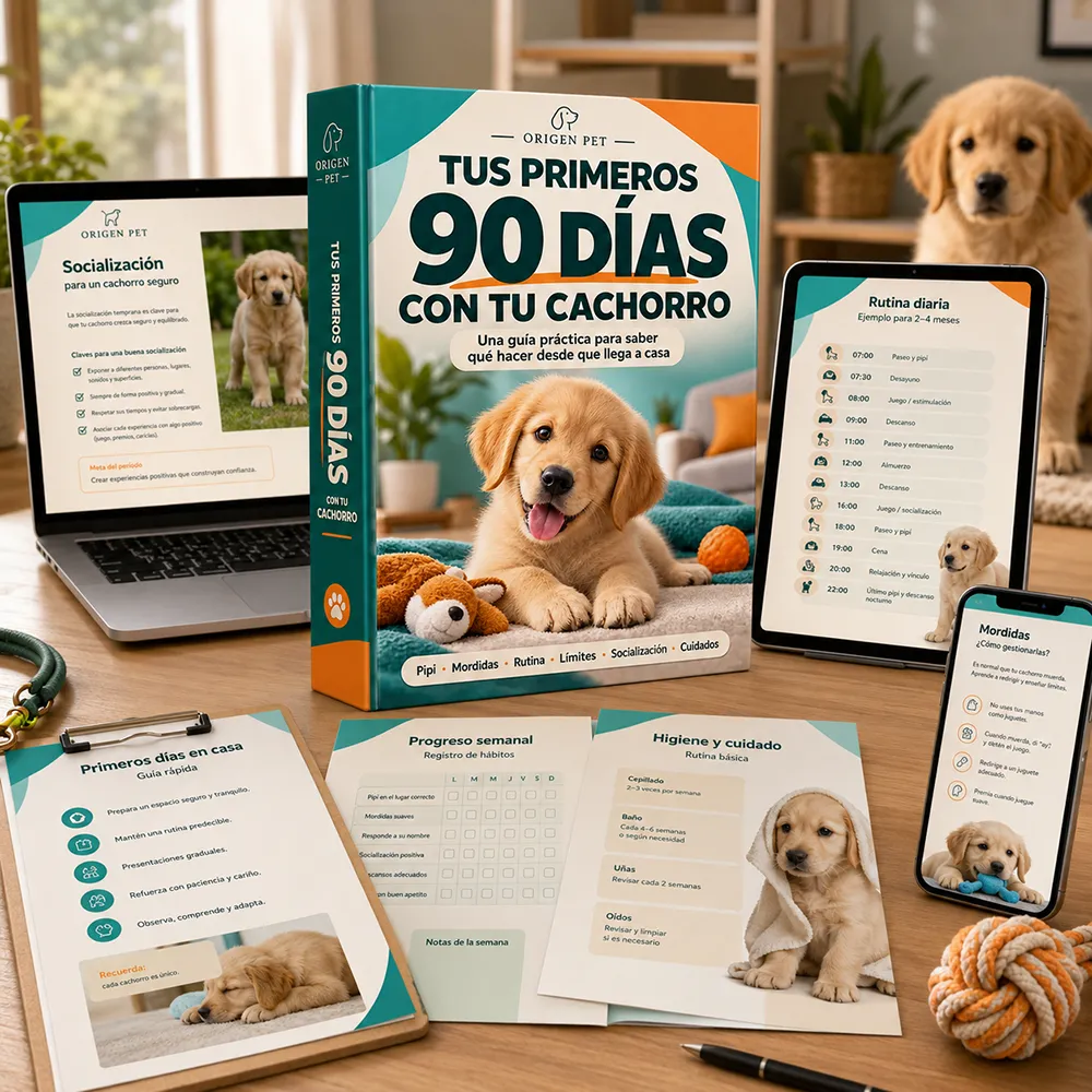Mockup de Tus Primeros 90 Días con Tu Cachorro